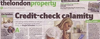 © thelondonpaper Schlagzeile: Credit check calamity